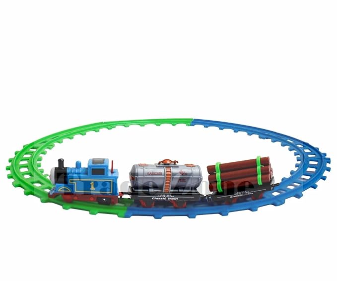 Thomas Toy Train Set Track Set with Sound and Light 11 Pcs with Coal Wagon and Tanker Educational Gift for Kids Railway Tracks for Kids 3