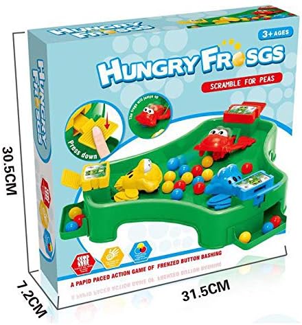 Hungry Frogs Four Player Family Game with Marbles Perfect for Kids and Easy Cleanup