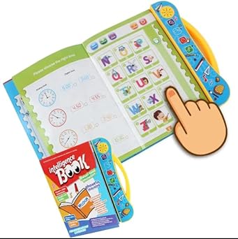 Intelligence Book English Letters & Words Learning Sound Book Fun Educational Toys Activities with Numbers Shapes Animals Phonetic Learning Book for Toddlers toy for kids