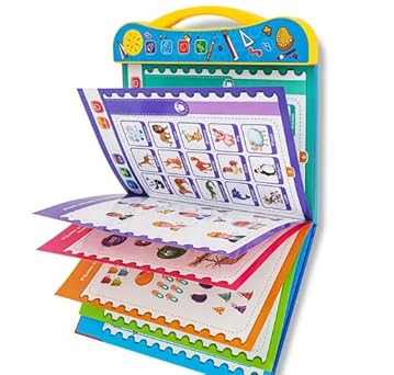 Intelligence Book English Letters & Words Learning Sound Book Fun Educational Toys Activities with Numbers Shapes Animals Phonetic Learning Book for Toddlers toy for kids