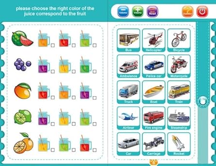 Intelligence Book English Letters & Words Learning Sound Book Fun Educational Toys Activities with Numbers Shapes Animals Phonetic Learning Book for Toddlers toy for kids