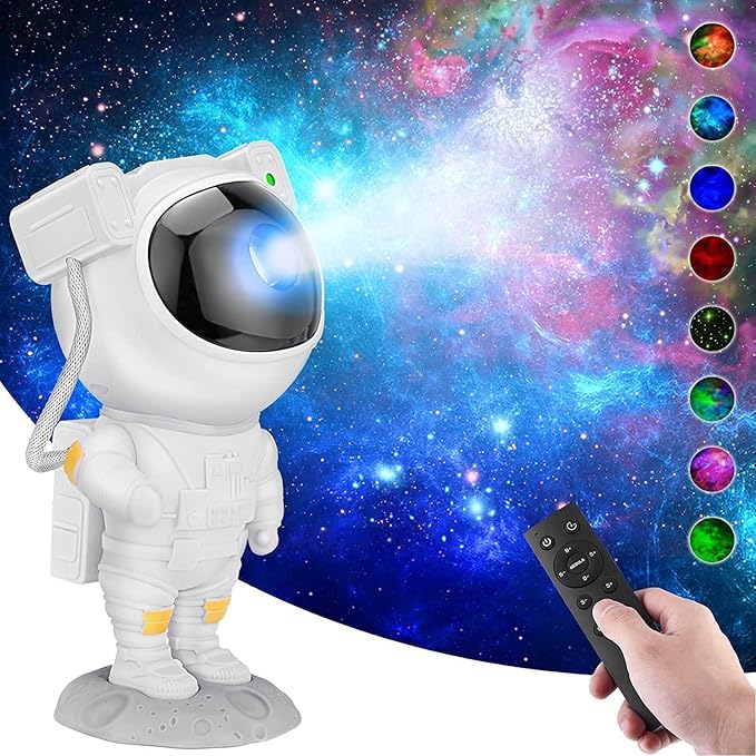 Astronaut Light Projector 360 Galaxy Star Projector with Timer & Remote Control Ideal for Bedroom Ceiling Home Decor and Parties (Corded Electric)