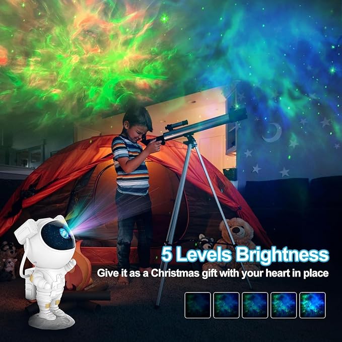 Astronaut Light Projector 360 Galaxy Star Projector with Timer & Remote Control Ideal for Bedroom Ceiling Home Decor and Parties (Corded Electric)