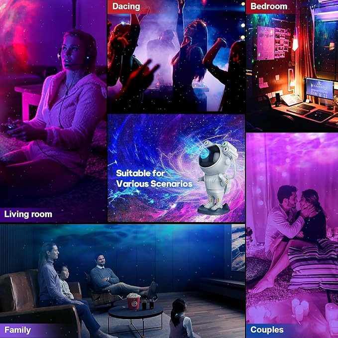 Astronaut Light Projector 360 Galaxy Star Projector with Timer & Remote Control Ideal for Bedroom Ceiling Home Decor and Parties (Corded Electric)