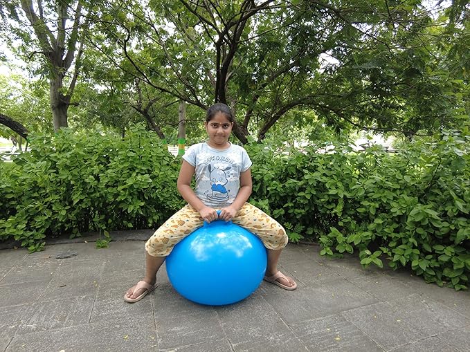 Fun Bounce Hop Ball - Inflatable Exercise Ball for Kids and Adults 55 cm