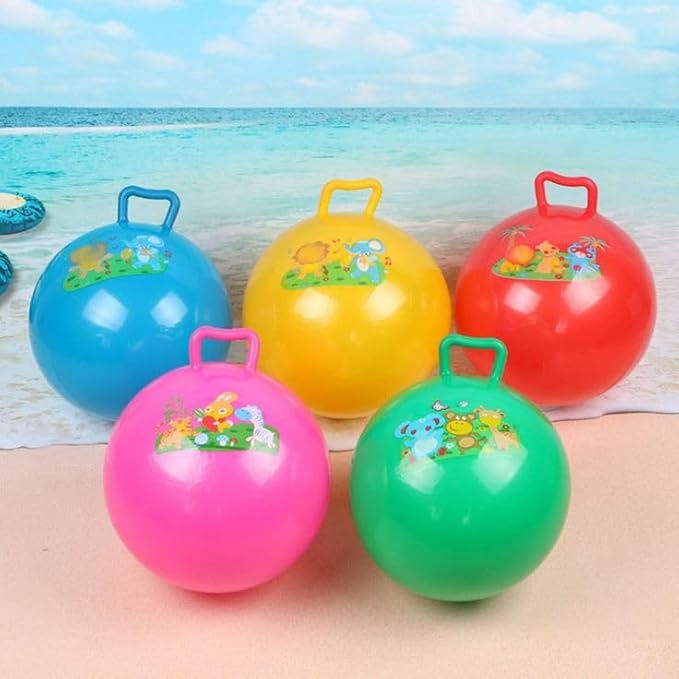 Fun Bounce Hop Ball - Inflatable Exercise Ball for Kids and Adults 55 cm