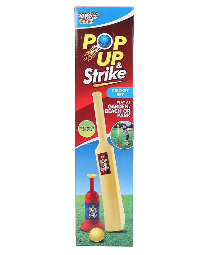 Kids Cricket Set – Age 5 to 8 | Sturdy 54 cm Bat, Launcher & Balls | Non-Toxic & Fun Outdoor Play
