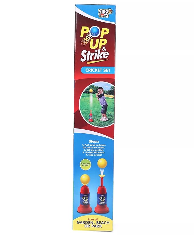 Kids Cricket Set – Age 5 to 8 | Sturdy 54 cm Bat, Launcher & Balls | Non-Toxic & Fun Outdoor Play