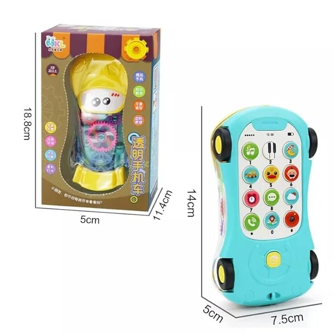 Play Phone Car Toy for Toddlers – Educational Light-Up Toy for Early Learning & Role Play | Safe BPA-Free Plastic