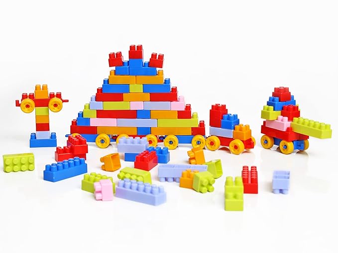 STEM Building Blocks Set for Kids – Colorful, Creative, and Safe Construction Toy for Fine Motor Skills & Imaginative Play