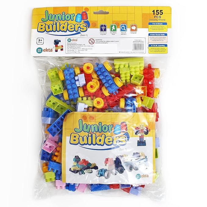 STEM Building Blocks Set for Kids – Colorful, Creative, and Safe Construction Toy for Fine Motor Skills & Imaginative Play