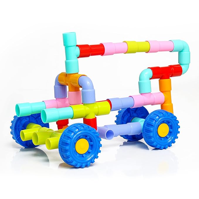 EKTA Smart Builders Building Blocks Basic Set Building Blocks for Kids Block Game for Kids (Multicolor Big Size) - 50 Pieces
