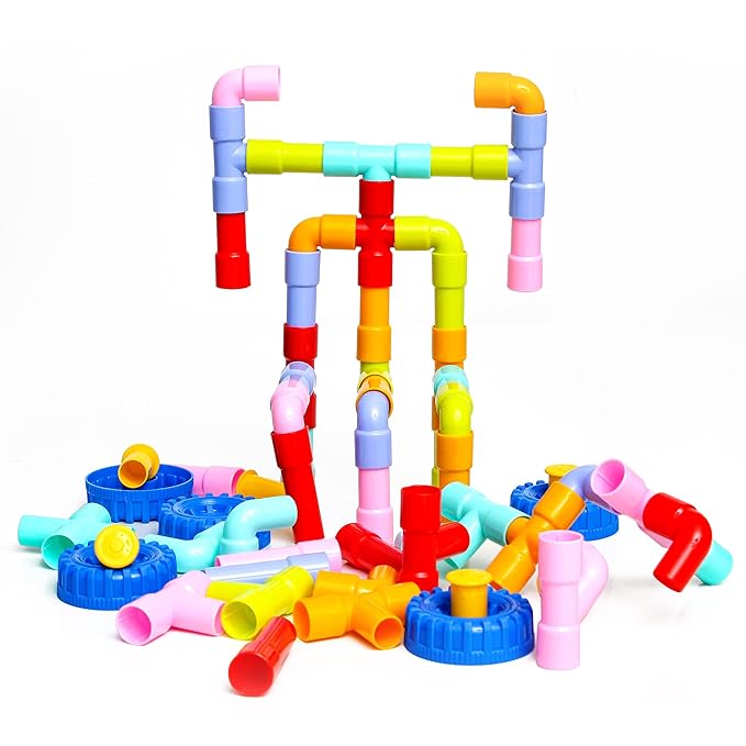 EKTA Smart Builders Building Blocks Basic Set Building Blocks for Kids Block Game for Kids (Multicolor Big Size) - 50 Pieces