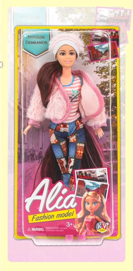 Alia Doll Set Ultimate Doll Collection Featuring Fashion Model Set with Accessories Like furr Jacket Cap Suitable for 3years and Above (Fashion Model)