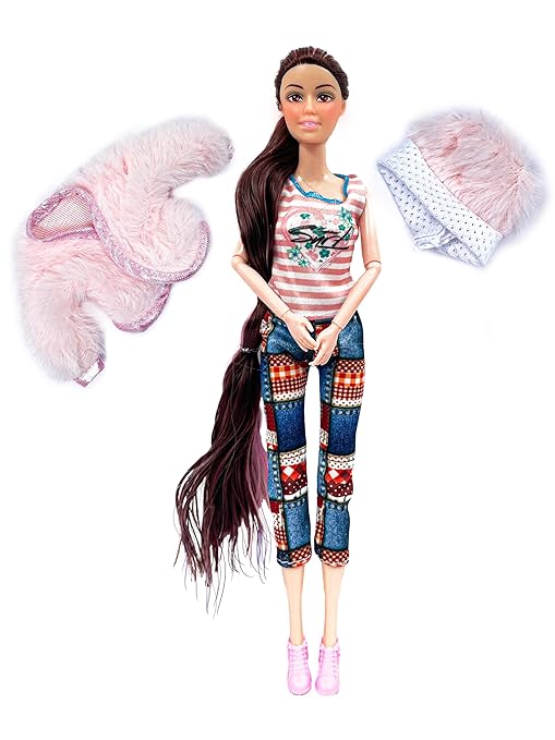 Alia Doll Set Ultimate Doll Collection Featuring Fashion Model Set with Accessories Like furr Jacket Cap Suitable for 3years and Above (Fashion Model)
