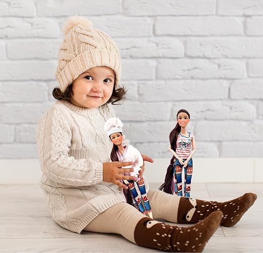 Alia Doll Set Ultimate Doll Collection Featuring Fashion Model Set with Accessories Like furr Jacket Cap Suitable for 3years and Above (Fashion Model)