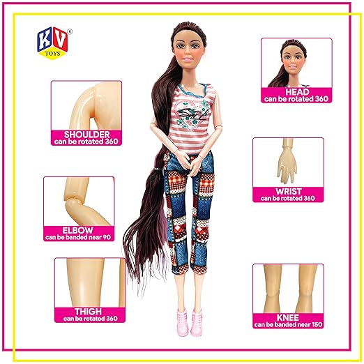 Alia Doll Set Ultimate Doll Collection Featuring Fashion Model Set with Accessories Like furr Jacket Cap Suitable for 3years and Above (Fashion Model)