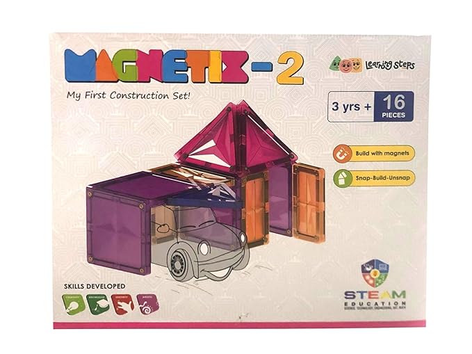Magnetic Tiles for Creative 3D Building – Spark STEM Learning & Imaginative Play for Kids Ages 3–12