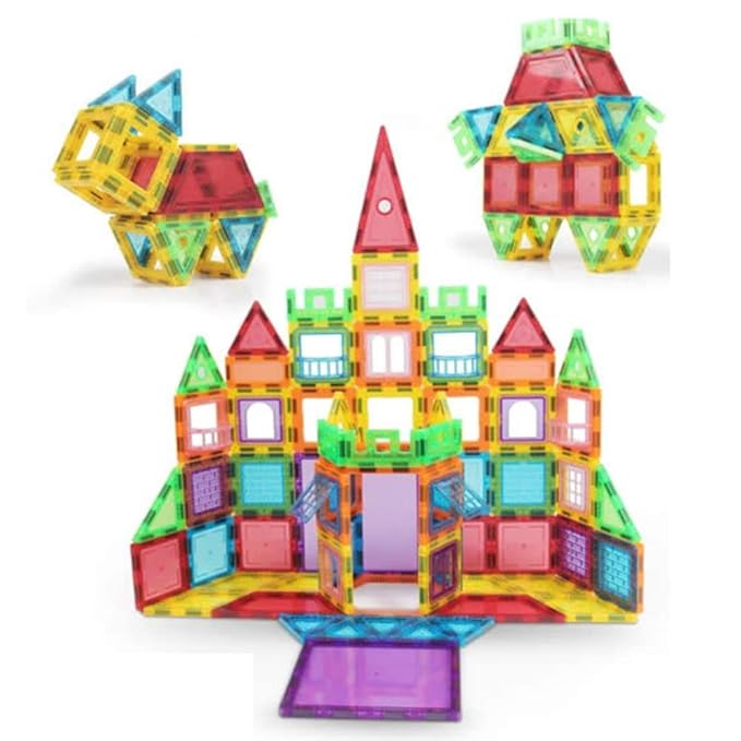 Magnetic Tiles for Creative 3D Building – Spark STEM Learning & Imaginative Play for Kids Ages 3–12
