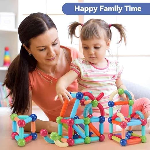 36 Pcs Magnetic Sticks Building Blocks for Kids Toys for Girls Magnetic Toys for Boys Age 3Year Educational Stem Learning Magnet Stick with Balls Game (M17)