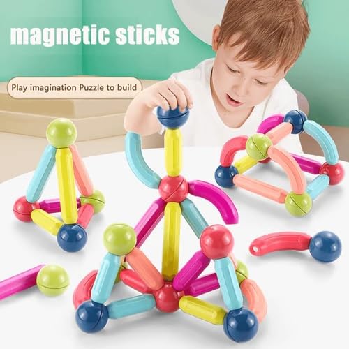 Magnetic Stick 42 Pcs Building Blocks Magnetic Toy for Kids(Magnetic Sticks and Balls)
