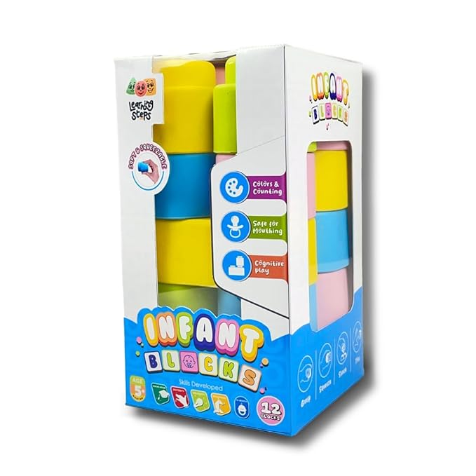 12-Piece Soft Montessori Blocks for Early Development & Sensory Exploration