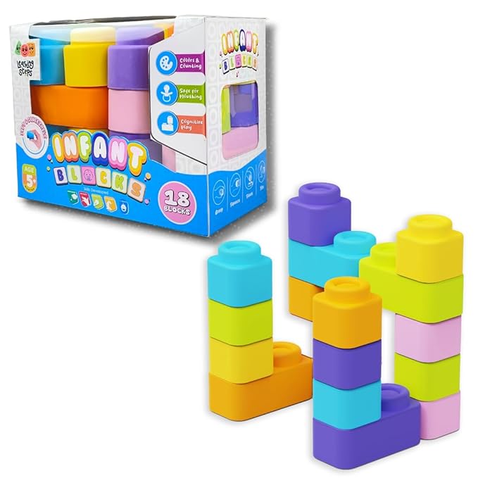 Soft & Safe Baby Blocks – Easy to Grip, Mouth-Safe, and Perfect for Early Learning