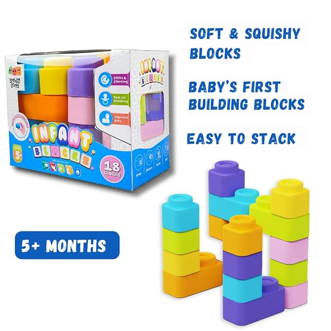 Soft & Safe Baby Blocks – Easy to Grip, Mouth-Safe, and Perfect for Early Learning