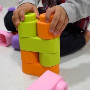 Learning Steps - Infant Blocks-4 Montessori Toys for Babies Early Development Soft Building Blocks Block Sets Colors and Counting Premium Blocks Stack Toy Toddler Block Toys 36 Pieces