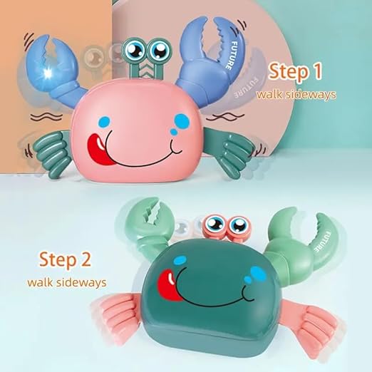 Baby Toys Crawling Crab Toy for Kids Infant Toddlers Tummy Time Dancing Musical Moving Toys for Babies Boys Girl Birthday Gift