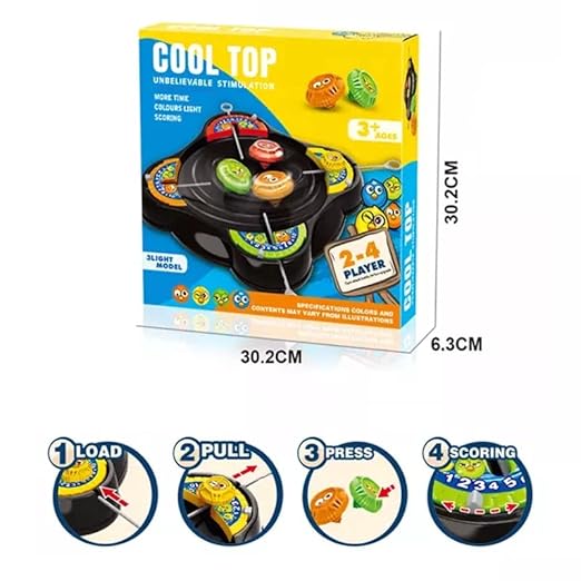 Cool Gyro Arena Spinning Top Game Toy for KidsBoysGirls (Color-as Shown).