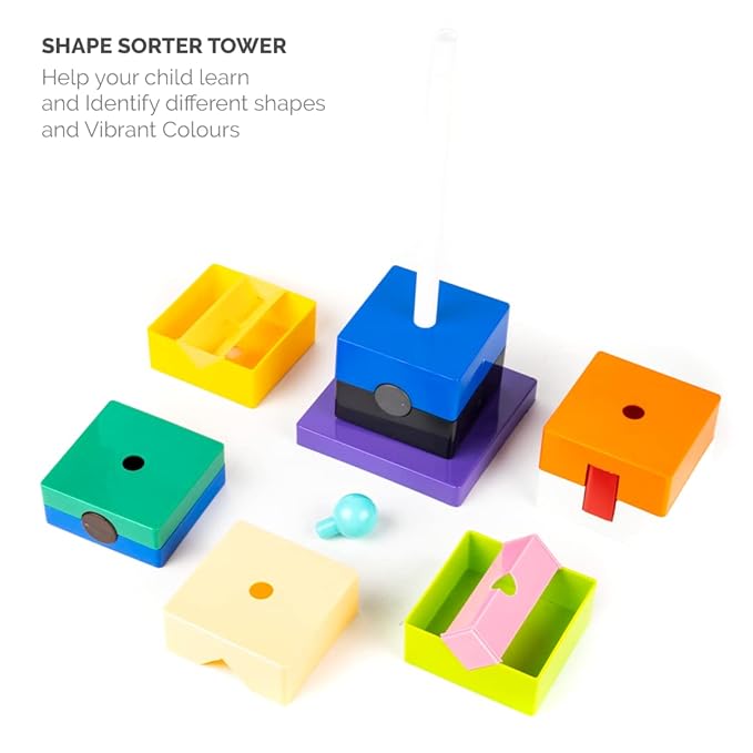 RATNA'S Shape Sorter Tower Learn with Fun (Multicolor)