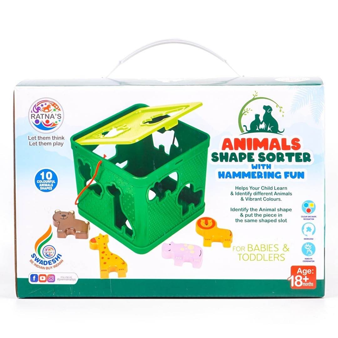 ANIMALS SHAPE SORTER WITH – Learn, Match & Play the Animal Way!