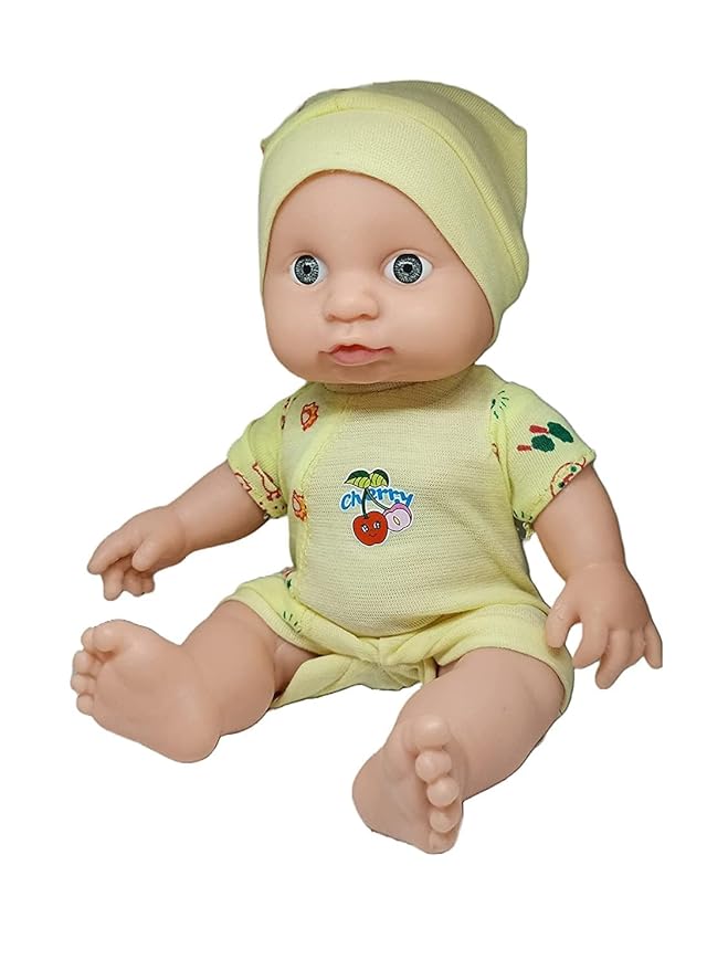 Realistic Silicone Vinyl Real Life Lifelike Baby Boy Doll in Washable Blue Clothing Ideal Gift for Kids