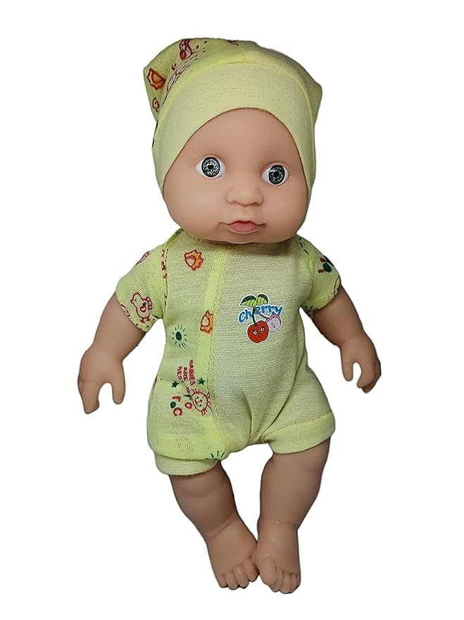Realistic Silicone Vinyl Real Life Lifelike Baby Boy Doll in Washable Blue Clothing Ideal Gift for Kids