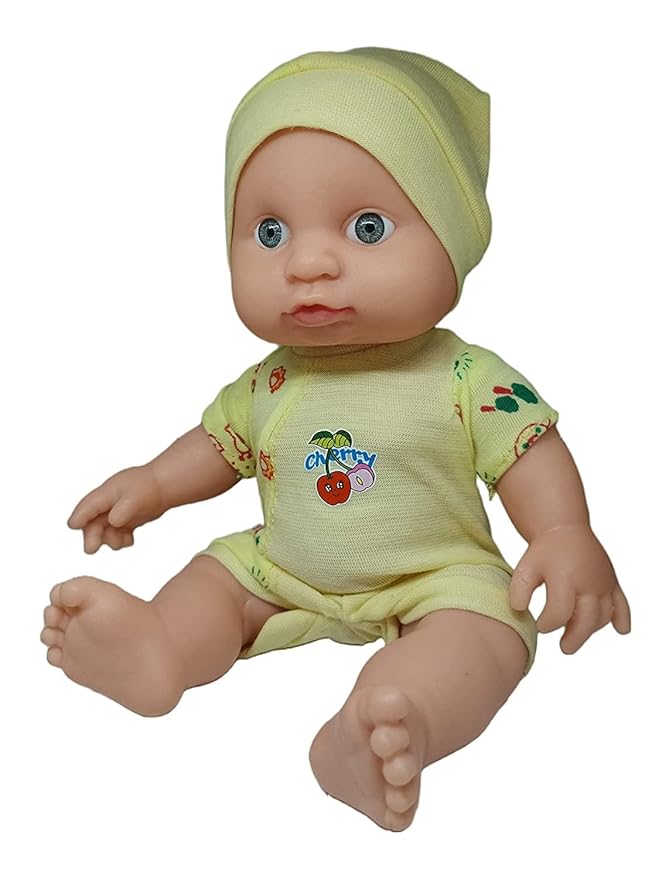 Realistic Silicone Vinyl Real Life Lifelike Baby Boy Doll in Washable Blue Clothing Ideal Gift for Kids