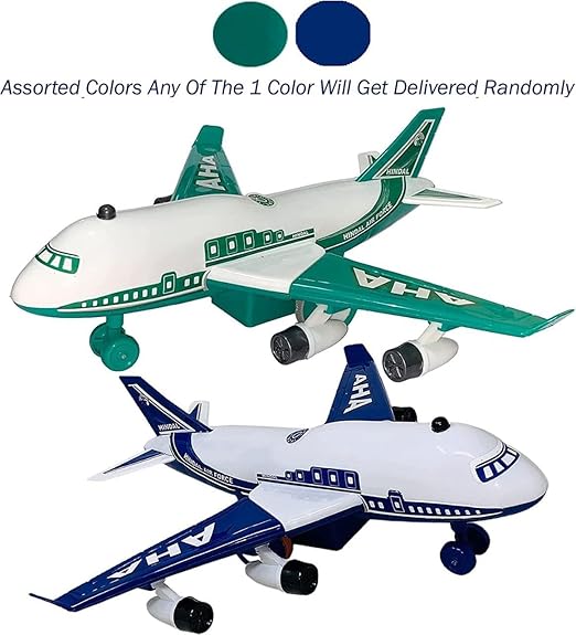 Big Size Push & Go Aeroplane with Foldable Wings Big Size Aeroplan Works On Wheels Friction Toys Toys for Gifting Suitable for 2 Years Kids