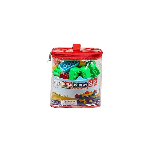 52 Parts ABS Toy Set Creative Building Blocks Educational Toy for Kids Enhances Problem Solving Develops Fine Motor Skills Safe & Non Toxic