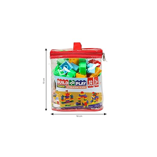 52 Parts ABS Toy Set Creative Building Blocks Educational Toy for Kids Enhances Problem Solving Develops Fine Motor Skills Safe & Non Toxic