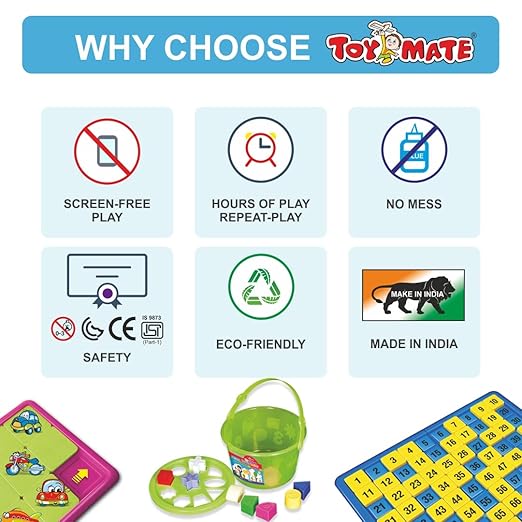 Toymate Cuppy Shappy- All In 1 Sorting Stacking Nesting Cups Shapes&Color Toy Games Montessori Activity Blocks Puzzles