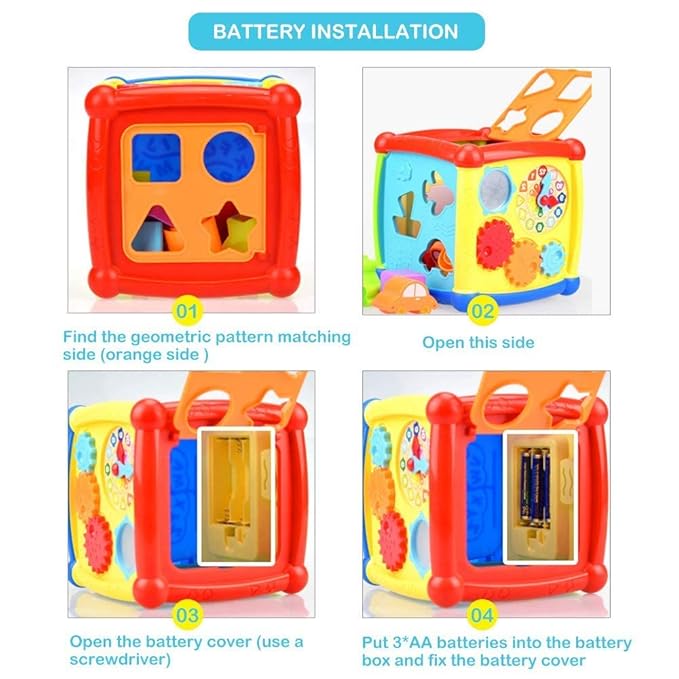 Enterprise Activity Cube Baby Toy For 6 To 12 Months Toddler Piano Center Best First Birthday Gift For 1 Year Old Girl Boy 6 In 1 Busy Learners Educational Toys Multi color
