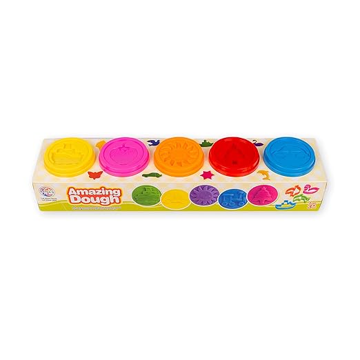 RATNA'S Artistic Amazing Dough for Kids 5 CONTAINERS of Dough with 10 Moulds Free Inside.
