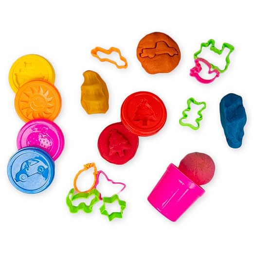 RATNA'S Artistic Amazing Dough for Kids 5 CONTAINERS of Dough with 10 Moulds Free Inside.