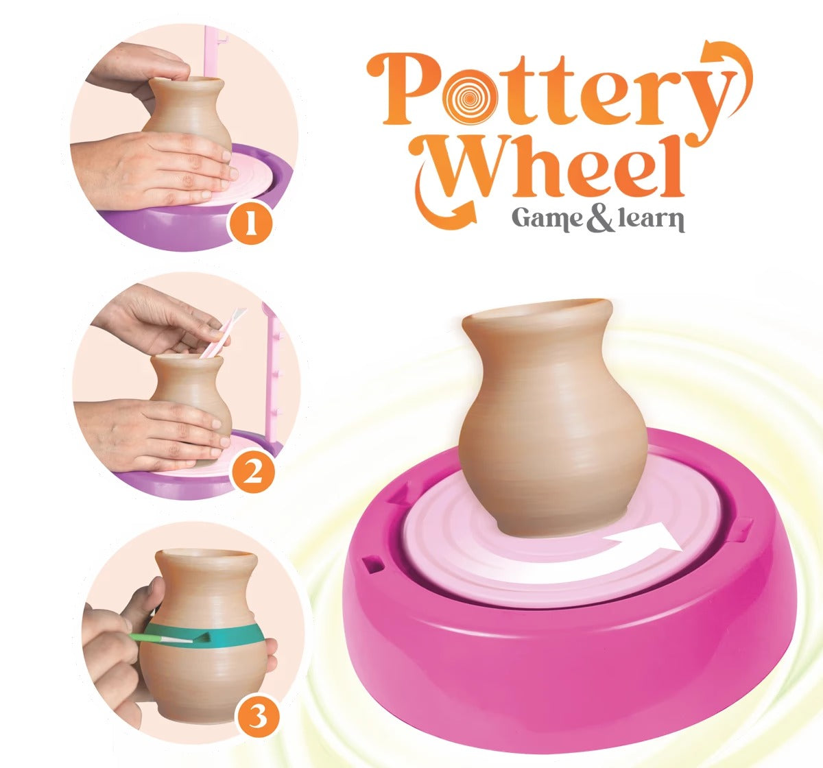 ITOYS Pottery Wheel for Kids – Multicolour Creative Clay Set (Ages 3+)