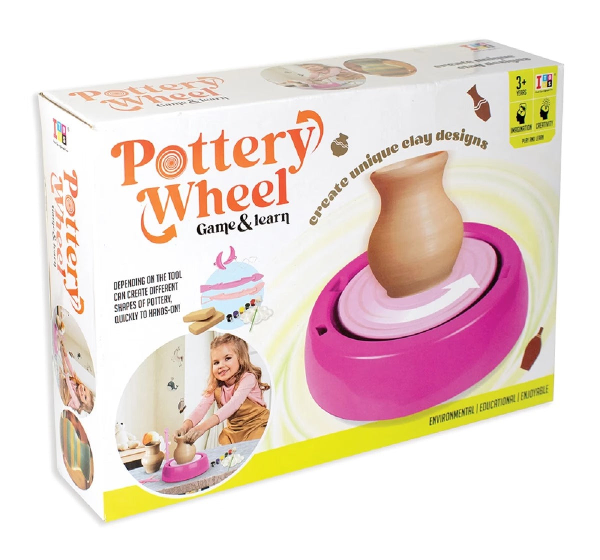ITOYS Pottery Wheel for Kids – Multicolour Creative Clay Set (Ages 3+)