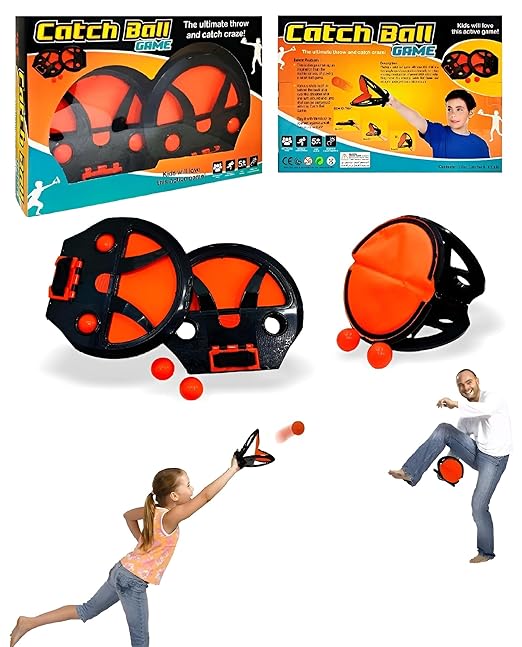 Ultimate Catch Ball Game Set Outdoor Throw & Catch Toy for Kids Includes 2 Catchers & Balls Ideal for Active Play Fun for Boys & Girls Perfect for Ages 5 and Up