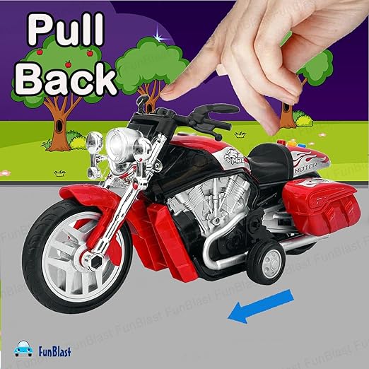 Pull Back Vehicles Bike Toy - Bike Toy for Kids Light & Sound Bike Toy for Kids Toy Bike for 3 Years Old Boys and Girls (Multicolor)