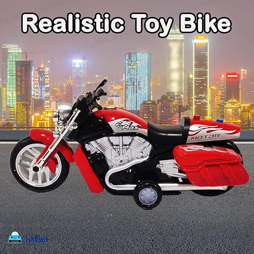 Pull Back Vehicles Bike Toy - Bike Toy for Kids Light & Sound Bike Toy for Kids Toy Bike for 3 Years Old Boys and Girls (Multicolor)