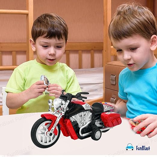 Pull Back Vehicles Bike Toy - Bike Toy for Kids Light & Sound Bike Toy for Kids Toy Bike for 3 Years Old Boys and Girls (Multicolor)