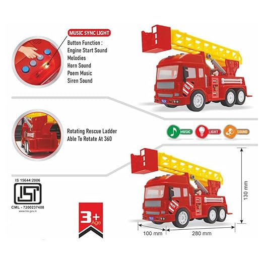 Fire Truck Toy – Pull-Back Vehicle with Lights & Siren Sounds – Rescue Play for Kids